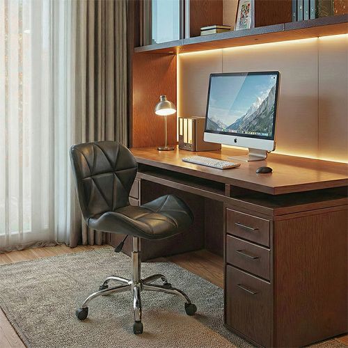 Chaise De Bureau Rembourrée Pu - Winka Fuchsia