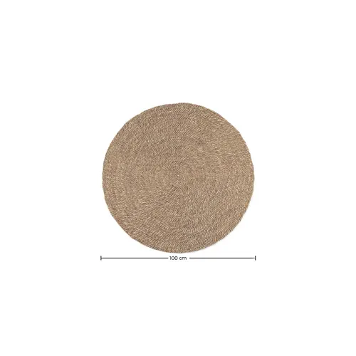 Tapis Rond En Jute - Boho Bali - 100 Cm - Jenón Naturel