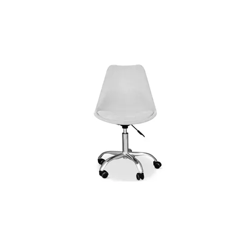 Chaise De Bureau à Roulettes Tapissée - Tulipe Rouge