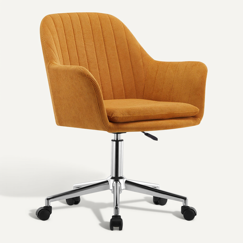 Chaise De Bureau Pivotante Avec Accoudoirs - Venia Orange