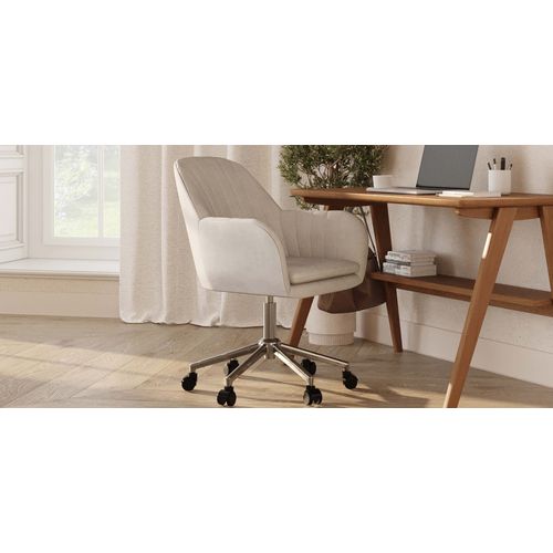 Chaise De Bureau Pivotante Avec Accoudoirs - Venia Orange
