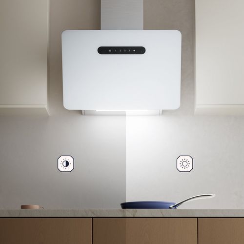 Hotte Inclinée 60cm Cbcw6736k-ow Contrôle Wifi+app Classe A+++ Blanc