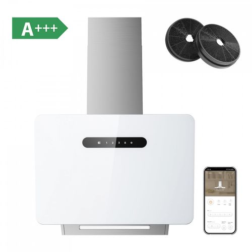 Hotte Inclinée 60cm Cbcw6736k-ow Contrôle Wifi+app Classe A+++ Blanc