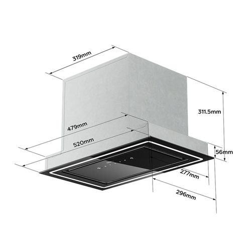 52cm Hotte Encastrable Cbcb5931c-ow, Commande Gestuelle et Tactile, Silencieuse