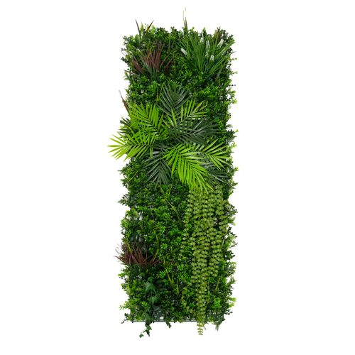 Panneau Mural Végétal Artificiel 0,5 X 1.5 M Alina Feuillage Décor Jardin Maison