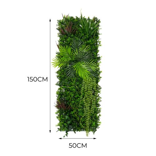 Panneau Mural Végétal Artificiel 0,5 X 1.5 M Alina Feuillage Décor Jardin Maison