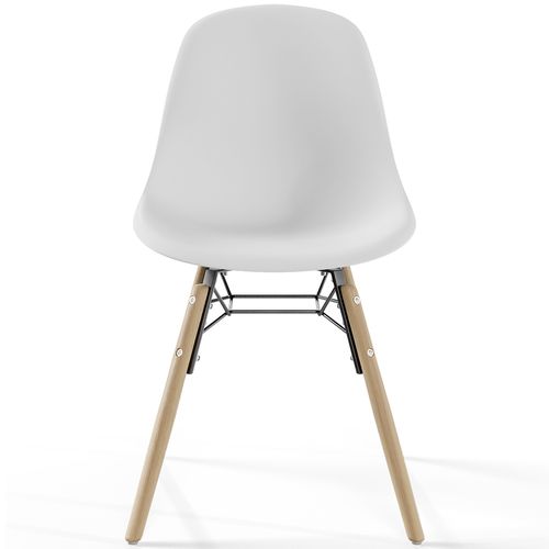 Chaise De Salle À Manger - Design Scandinave - Pieds En Bois - Lot De 4 - Lumi Bleu