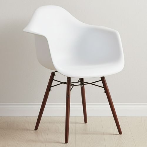 Chaises De Salle à Manger - Design Scandinave - Pieds En Bois Foncé - Skandiva Jaune