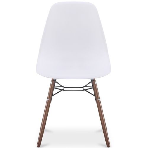 Chaise De Salle à Manger - Design Scandinave - Pieds En Bois Foncé - Lumi Noir