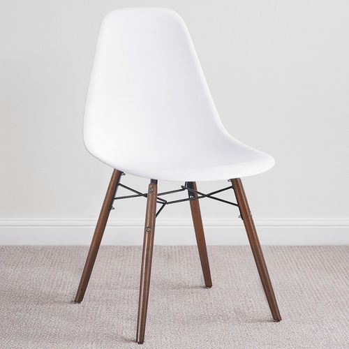 Chaise De Salle à Manger - Design Scandinave - Pieds En Bois Foncé - Lumi Noir