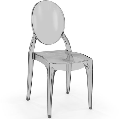 Chaise De Salle À Manger Transparente - Pauline Gris Transparent