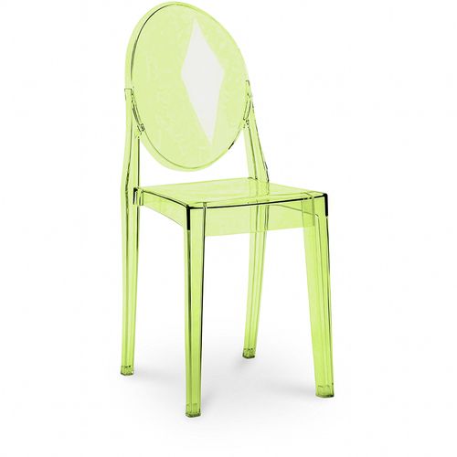 Chaise Transparente De Salle à Manger - Victoire  Vert Transparent