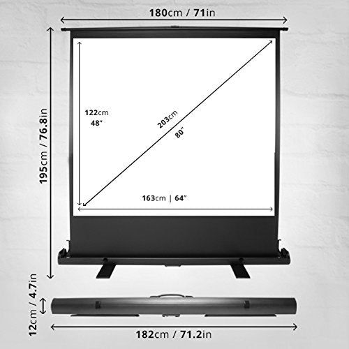 Fps80 Ecran De Projection À Piètement /43 - Autoportatif De 80 Pouces - 163 X 122 Cm