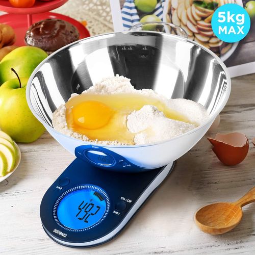 Ks5000 Balance De Cuisine - Capacité De 5kg - Bol Inclus - Large écran Rétroéclairé