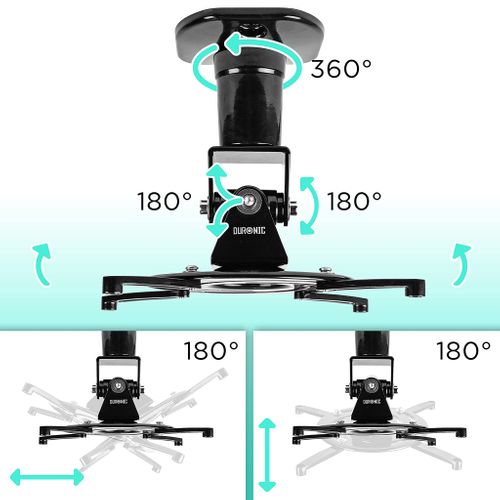 Pb01xb Support De Vidéoprojecteur Universel - Inclinable Et Rotatif - Charge Maximale 10 Kg