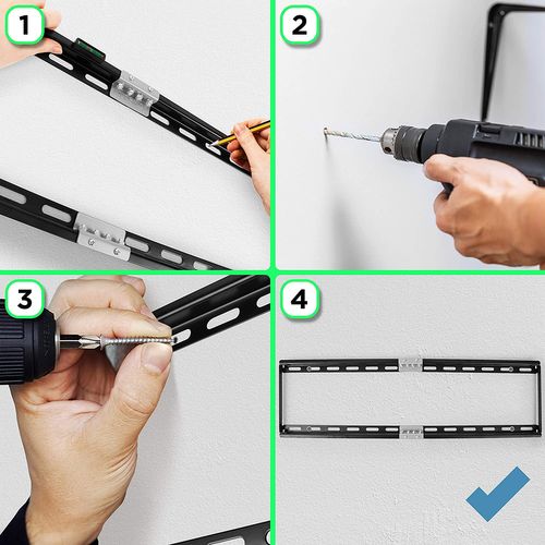 TVb777 Support Mural TV Inclinable - 33 à 60 Pouces / 57 à 153 Cm - Vesa 600 X 400