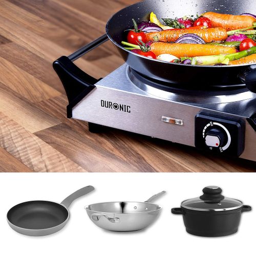 Hp1 Ss Plaque De Cuisson Chauffante électrique Avec Foyer En Fonte De 20 Cm - 1500w