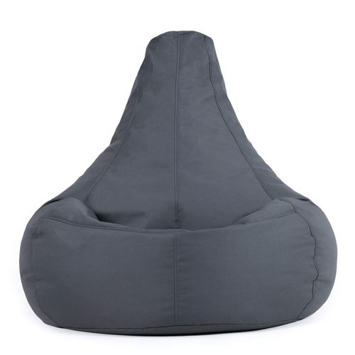 Pouf Icon Inclinable à Dossier Haut Intérieur Extérieur, Salon, Jardin, Gris Anthracite, 84 X 84cm
