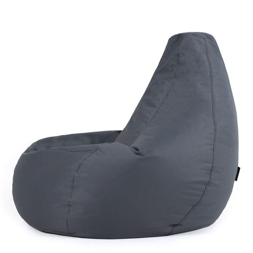 Pouf Icon Inclinable à Dossier Haut Intérieur Extérieur, Salon, Jardin, Gris Anthracite, 84 X 84cm