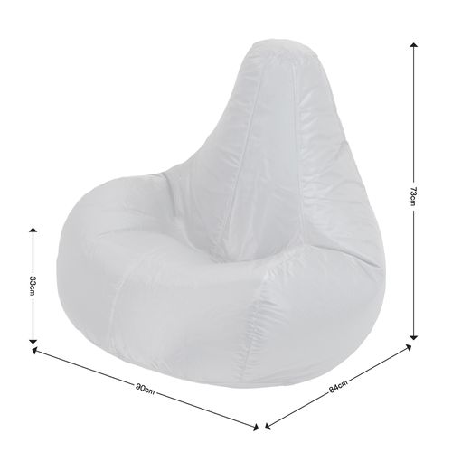 Pouf Icon Inclinable à Dossier Haut Intérieur Extérieur, Salon, Jardin, Gris Anthracite, 84 X 84cm
