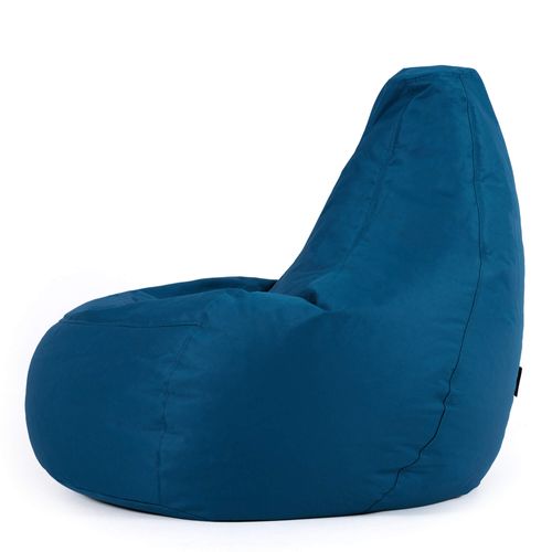 Pouf Icon Inclinable à Dossier Haut Intérieur Extérieur, Salon, Jardin, Bleu Canard, 84 X 84cm
