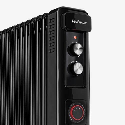 Radiateur à Huile Compact De 2 500 W Avec 11 Ailettes Et Contrôle Du Thermostat