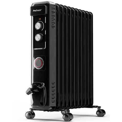 Radiateur à Huile Compact De 2 500 W Avec 11 Ailettes Et Contrôle Du Thermostat