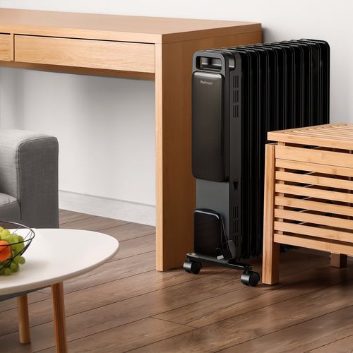 Radiateur Omniwarm 2500w, 11 Ailettes, Huile, Affichage Numérique, Contrôle Intelligent - Noir