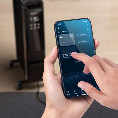 Radiateur Omniwarm 2500w, 11 Ailettes, Huile, Affichage Numérique, Contrôle Intelligent - Noir