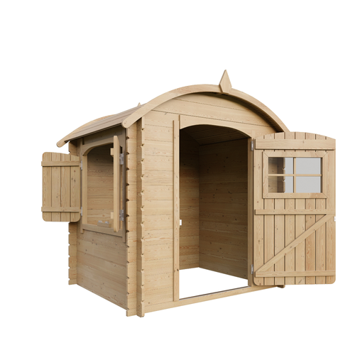 Maison En Bois Pour Enfants Sans Plancher - M505-1 - 112x146xh145cm/1.1m2
