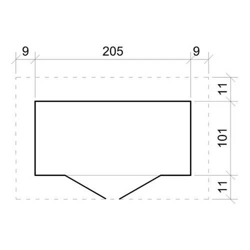 M348 - Abri De Jardin En Bois 2,1 M2 - Abri De Jardin Sans Sol - Remise à Outils