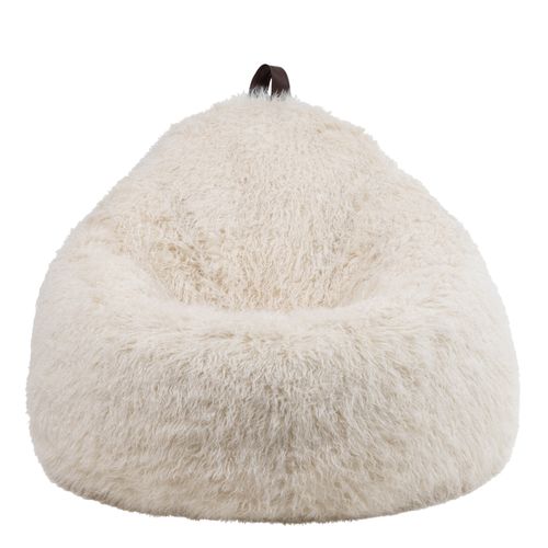 Pouf Cocoon Fausse Fourrure Beige Natural, Chambre, Salon, 87 X 95cm