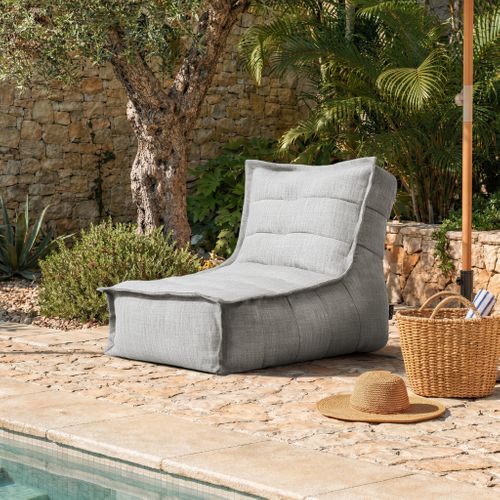 Pouf Chauffeuse Dolce Intérieur Et Extérieur Gris Clair 75 X 96 X 75 Cm