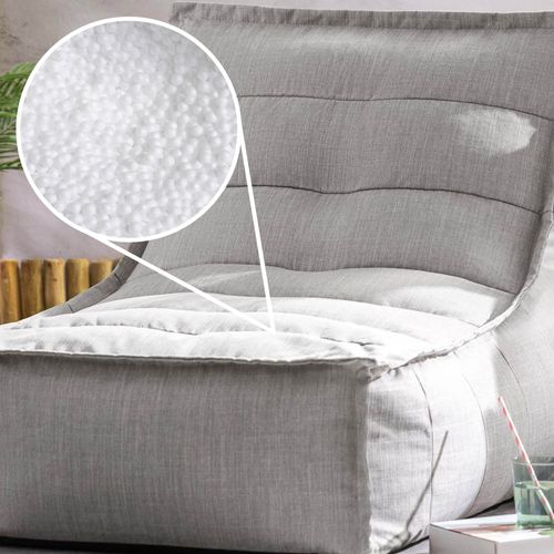 Pouf Chauffeuse Dolce Intérieur Et Extérieur Gris Clair 75 X 96 X 75 Cm