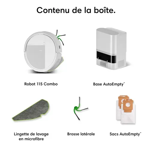 Aspirateur Robot IROBOT Y454240 vue accessoires