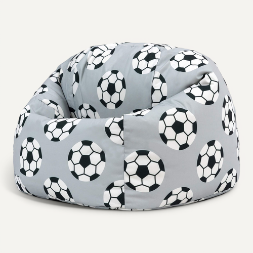 Pouf Fauteuil Poire Enfant Imprimé Football, Chambre, Salon, Jardin, 55 X 53cm