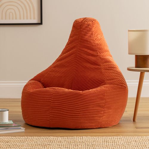 Pouf Camera Da Letto Icon Dalton Pouf Enfant Velours Côtelé | Remplissage Perles | Chaise Enfant Portable | Aube Rose Pouf De Salon