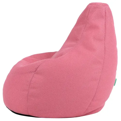 Pouf Poire Gamer à Dossier Incliné En Maille Mesh Tech Rose Clair, Salon, Chambre, 90x84x73cm