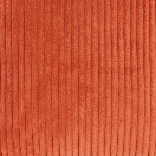 Pouf Fauteuil Poire Natalia Velours Côtelé Orange Terracotta, Salon Et Chambre, 97x84x73cm