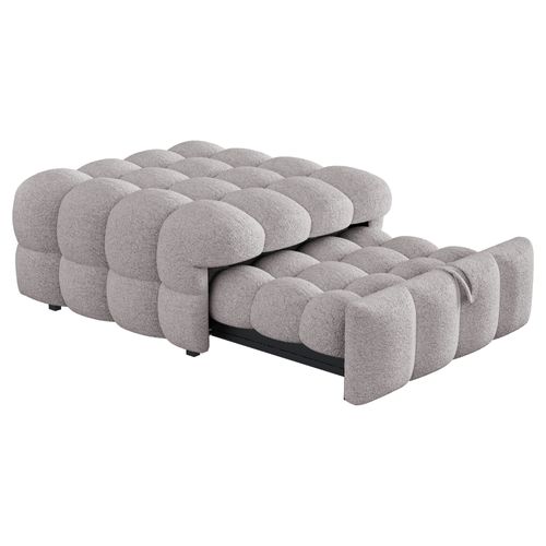 Chauffeuse Convertible 2 En 1 Avec Lit D’appoint Pliable, Gris