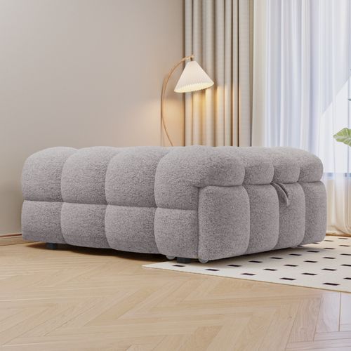 Chauffeuse Convertible 2 En 1 Avec Lit D’appoint Pliable, Gris