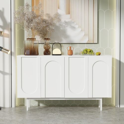 Buffet Arc Design Avec 4 Portes Blanc - Buffet But