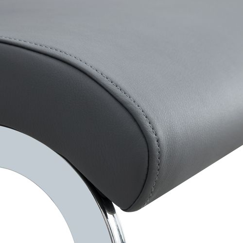 Lot De 4 Chaise De Cuisine Chaises De Salle à Manger - Pu Gris