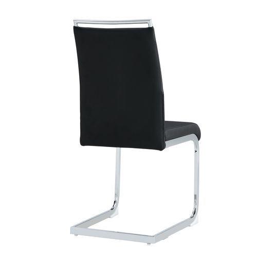 Lot De 4 Chaise De Cuisine Chaises De Salle à Manger - Pu Noir