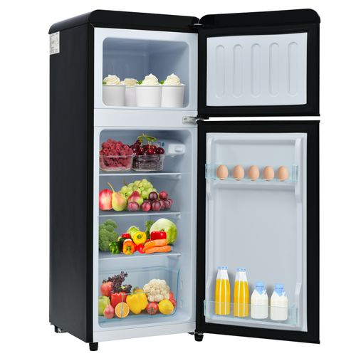 Réfrigérateur 2 Portes Compact 92 Litres - Largeur 45.5 x Hauteur 105,5 cm - Noir