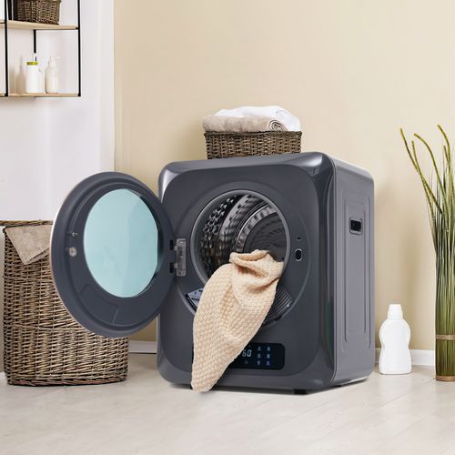 Sèche-linge Hublot 2.5kg, 850 W, Filtration Multiple, 6 Programmes, 6 Fonctions En Gris