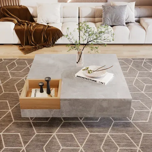 Table Basse 72 X 72 X 30cm Livré Avec 1 Boîte De Rangement Amovible