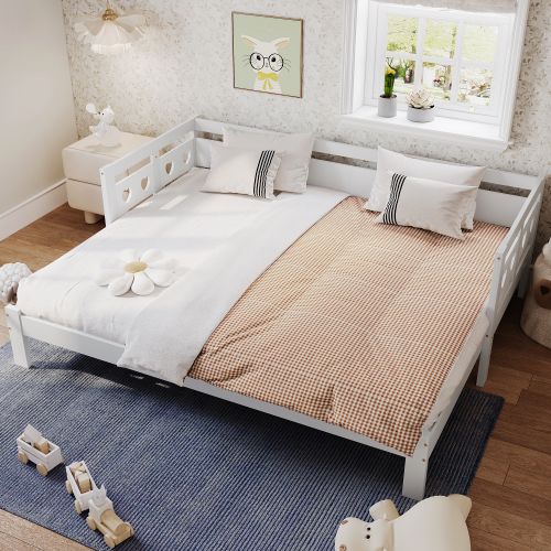 Lit Gigogne 98~187 X 196cm Blanc