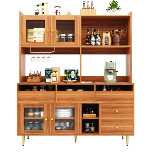 Buffet De Cuisine Multifonctionnelle - Avec Porte Vitrée Changhong-buffet Haut De Cuisine-en Bois