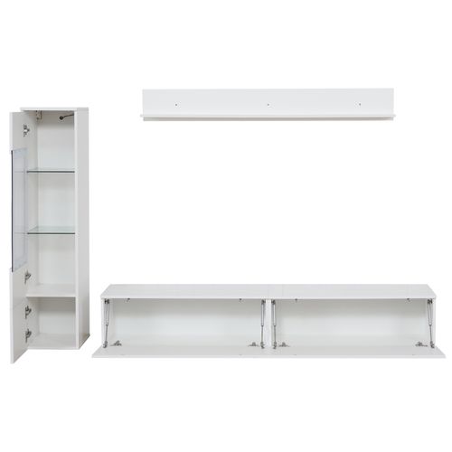 Meuble TV LED-De Meubles De Salon-Mur TV-adapté Aux Téléviseurs De Moins De 60 Pouces-blanc